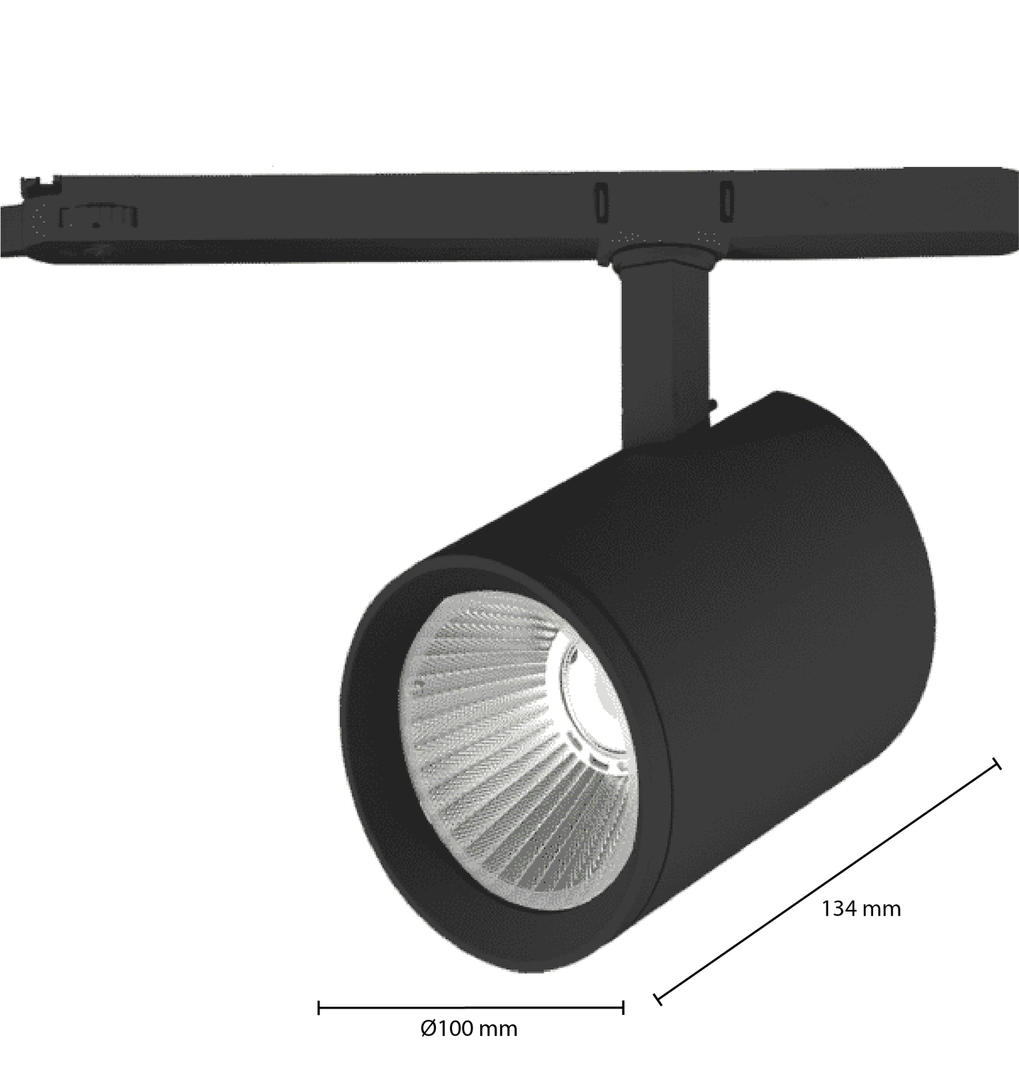 3-PHASEN-SCHIENENSPOT 38° weiß/schwarz 40 Watt DIMMBAR CRi>97 MDRLED®.