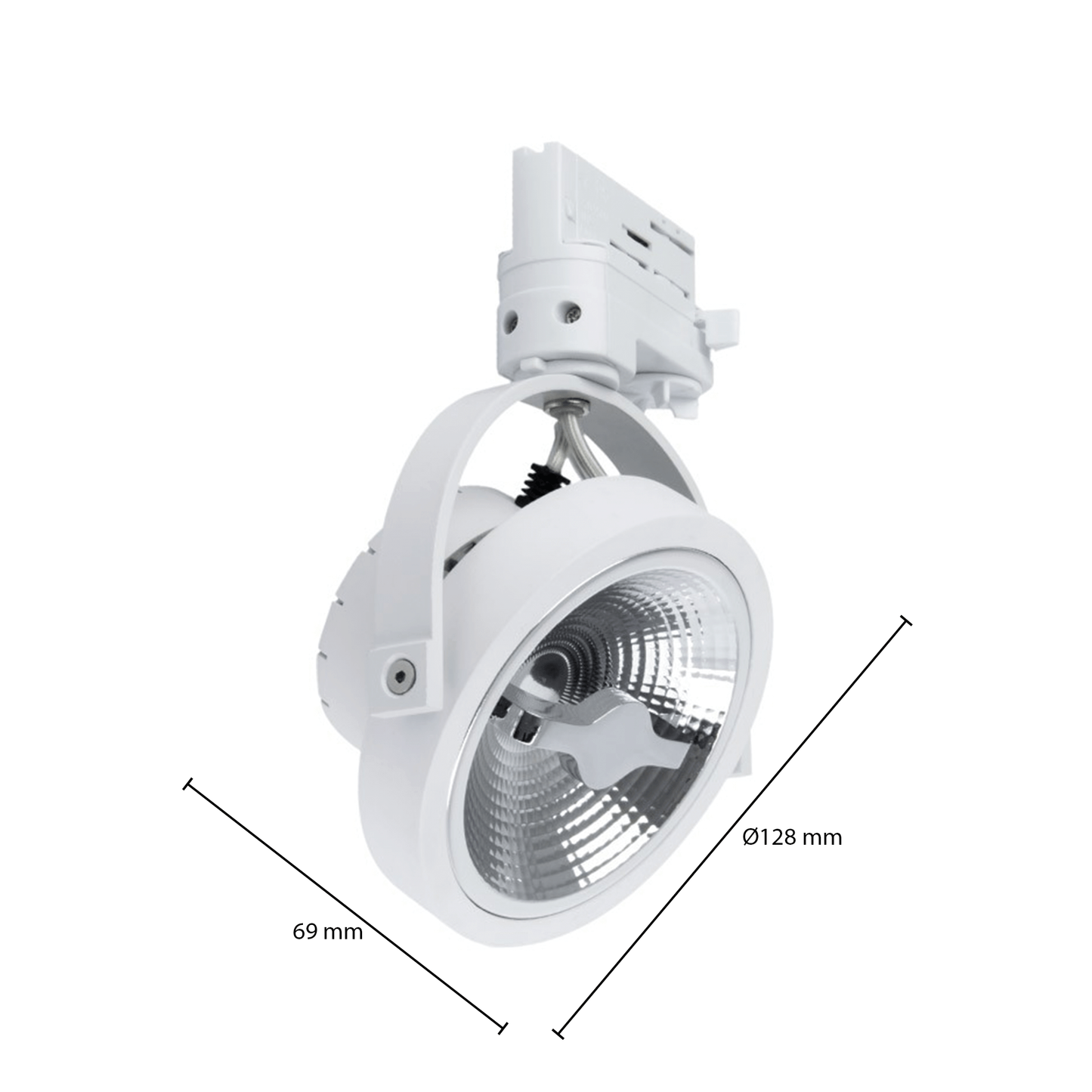 3-Phasen-Schienenstrahler 15W Weiß Dimmbar 2700K-4000K MDRLED