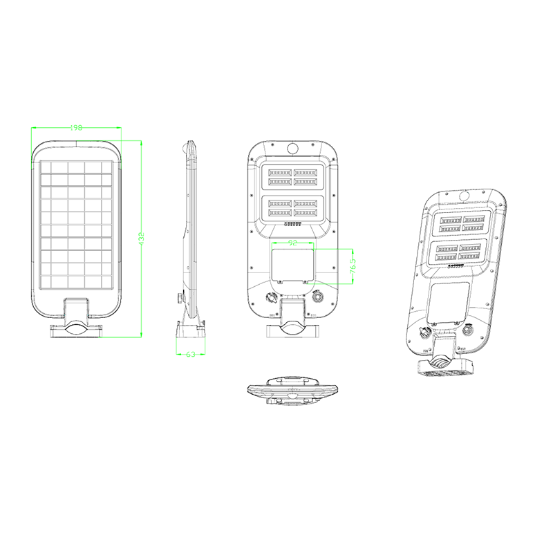 LED Solar Straatlamp 1800 Lumen – Daglichtsensor & Bewegingssensor – IP65 – MDRLED®