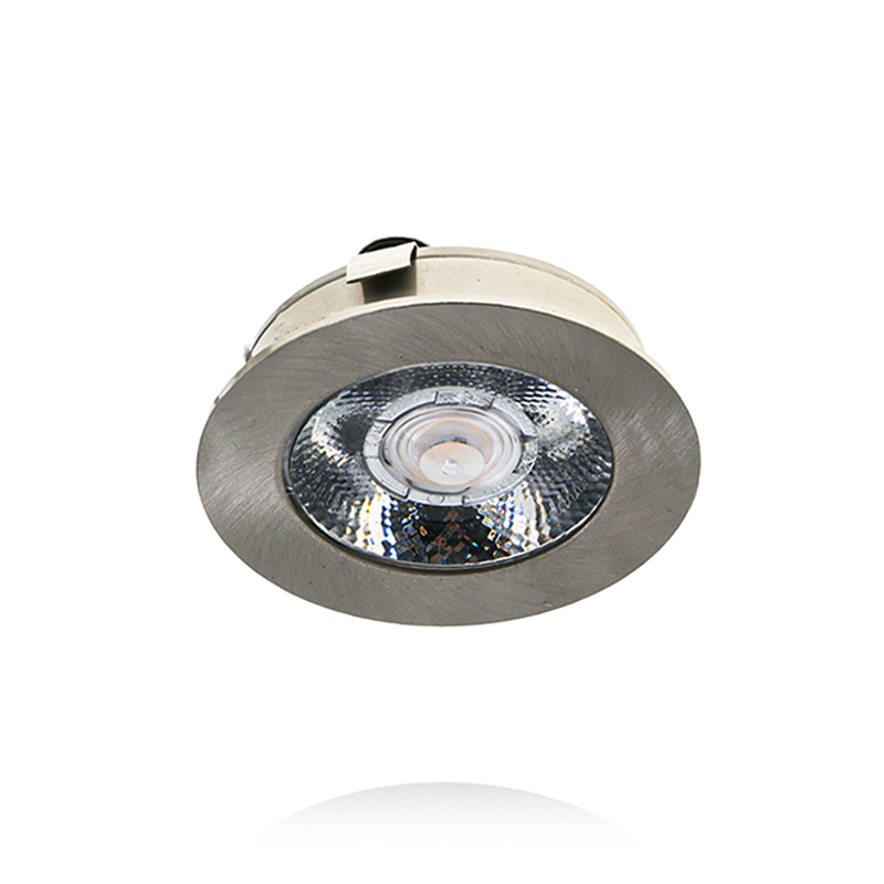 LED MEUBELSPOT 3W 12V(DC) IP44 ZILVER 14MM HOOG 2700K