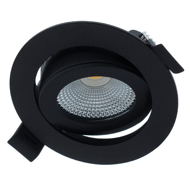 LED INBOUWSPOT SLIM-FIT Ø68-78mm 5W DIM2WARM ZWART