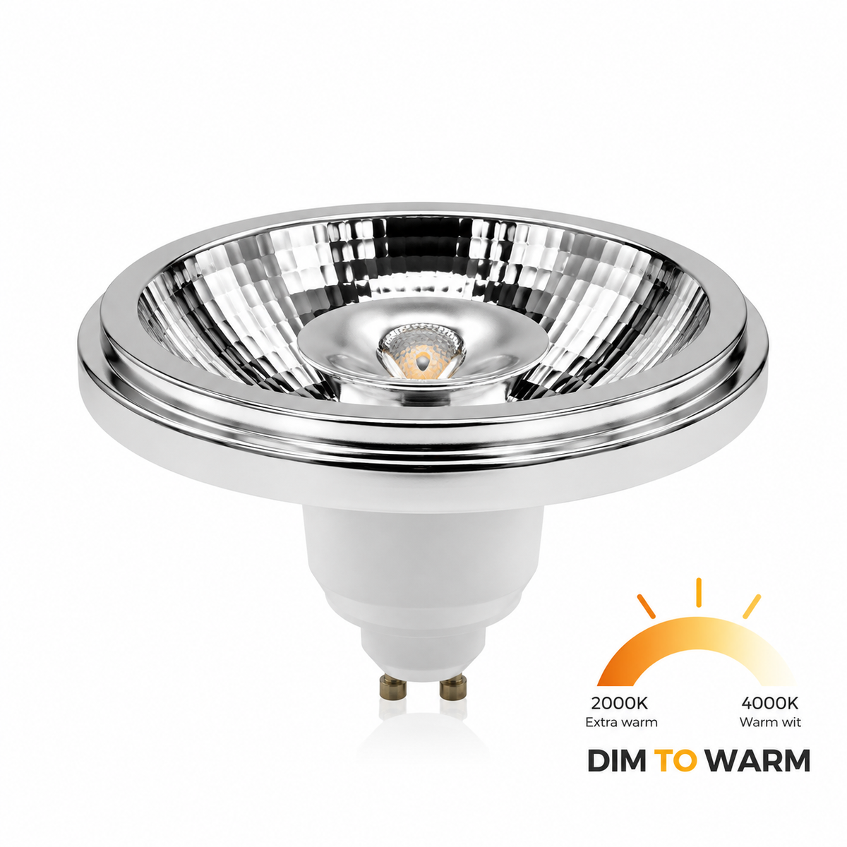 MDRLED® GU10 LED Spot 12W | Dim to Warm | 950lm | Zwart/Wit