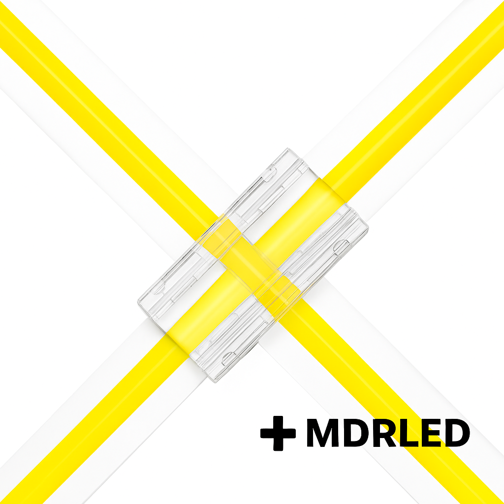 MDRLED® LEDstrip Connector 9-in-1 | 8mm | Single Color | COB/SMD | IP20 | Per 10 Stuks