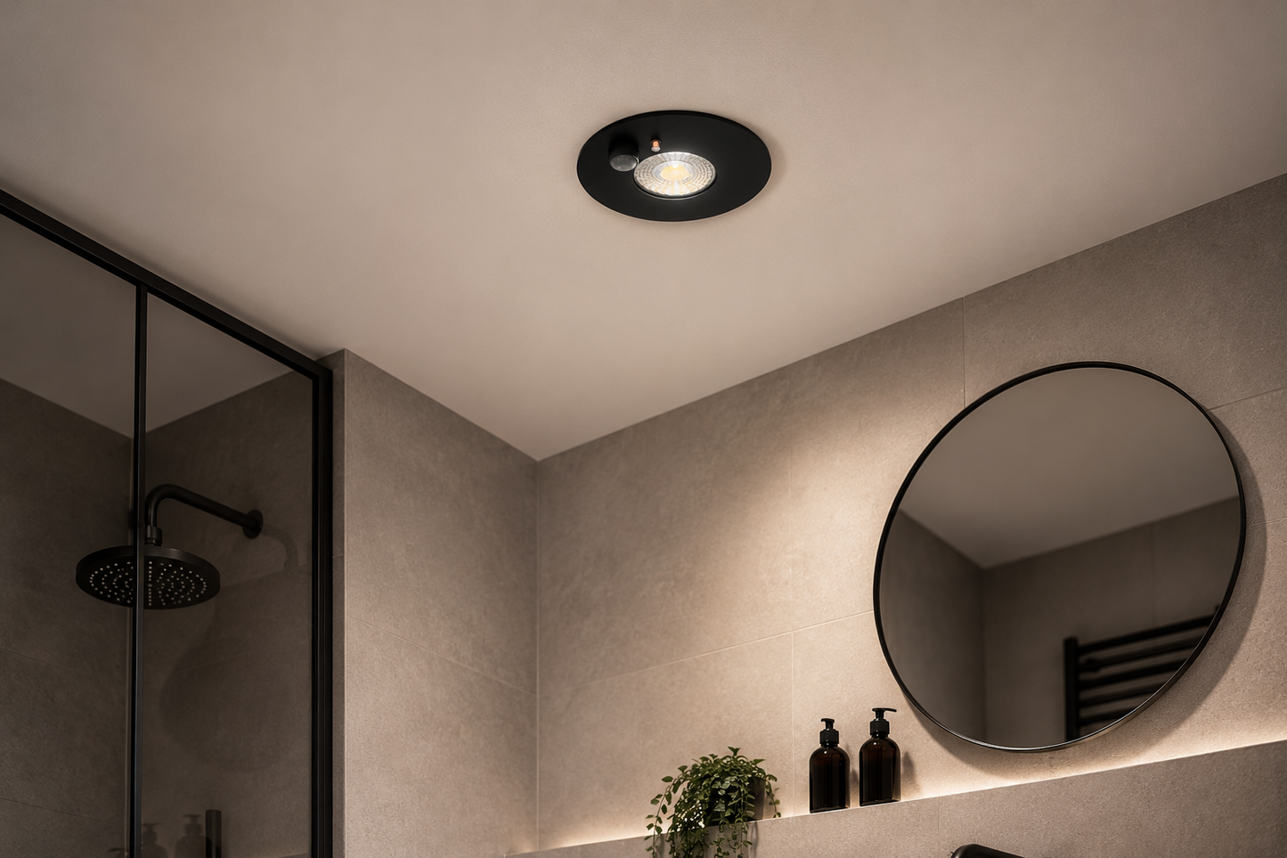 LED Inbouwspot Lisa 6W Zwart & Wit Met PIR Sensor CCT-Schakelaar IP65 MDRLED®