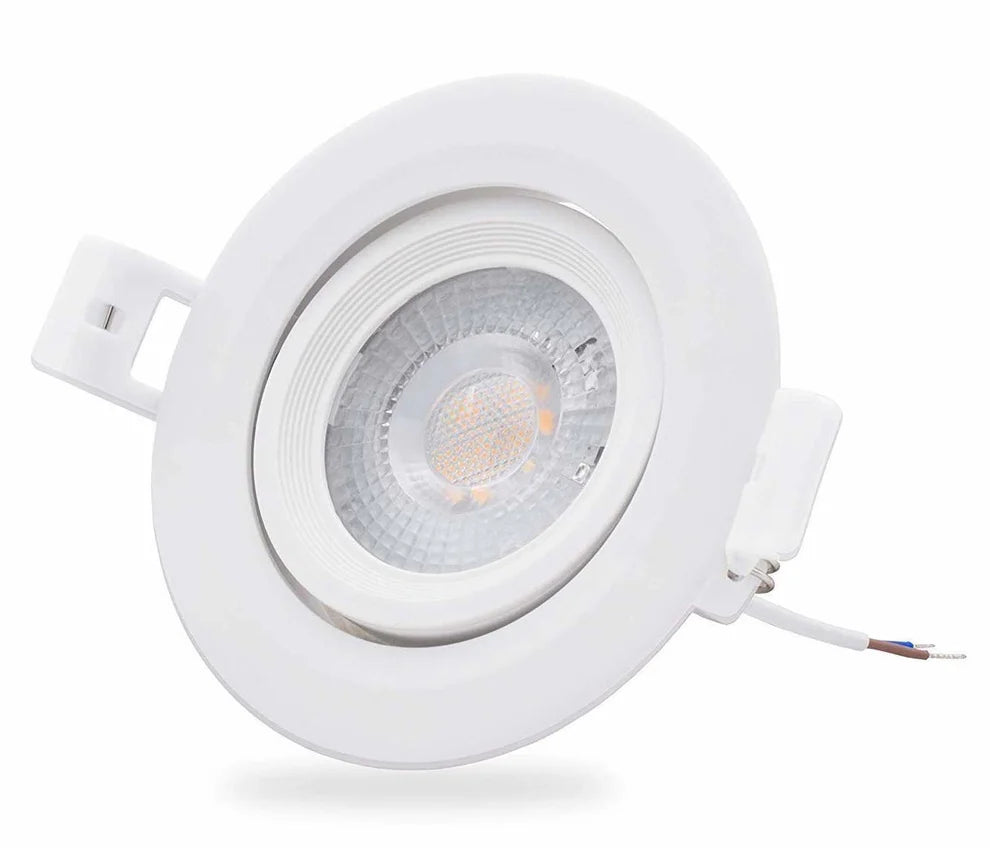 Ronde LED Inbouwspot -SET 4 STUKS– 10W 750 Lumen - 2800K Neutraal Wit - Ø105 mm Kantelbaar Niet Dimbaar