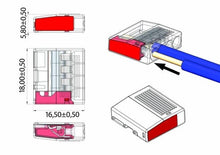 SCHWEISSKLEMME MINI 4-FACH PRO 100 STÜCK 4 x 0,5 – 2,5 mm² MDRLED®
