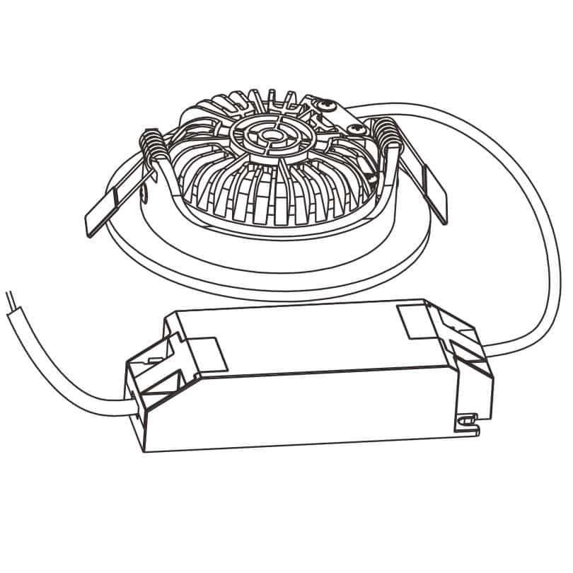 LED-Einbaustrahler SLIM-5W DIMMBAR SCHWARZ Moderne LED-Einbaustrahler 2200K TEMPORÄRES AKTIONSPREIS MDR LED®