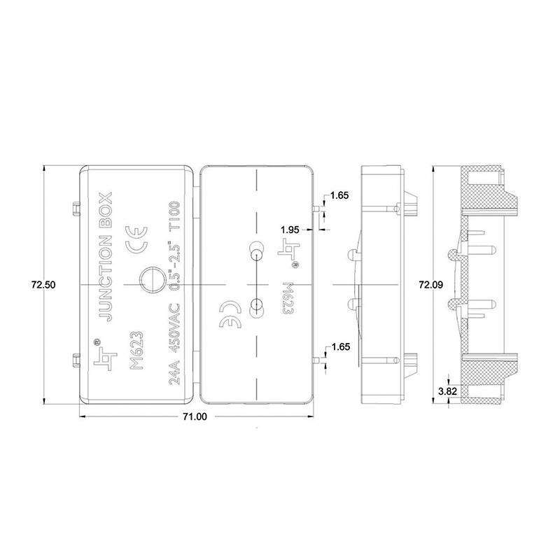 KABELDOOS INCL. CONNECTOR 3 ADERIG 10 stuks MDRLED®
