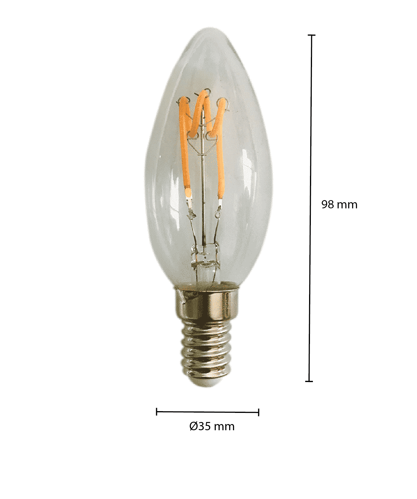 Żarnik LED E14 ŚWIECA ŚCIEMNIANA PRZEZROCZYSTA 1.6: Ciepły blask z nowoczesną wydajnością MDRLED®