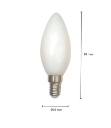 LED Filament E14 Kerze Milchig 1,6W MDRLED®