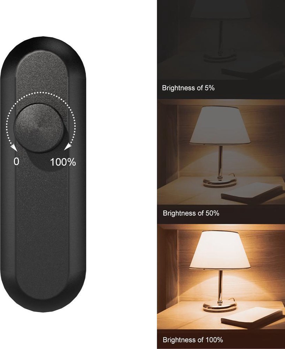 LED SNOERDIMMER ZWART 0-50WMDRLED®