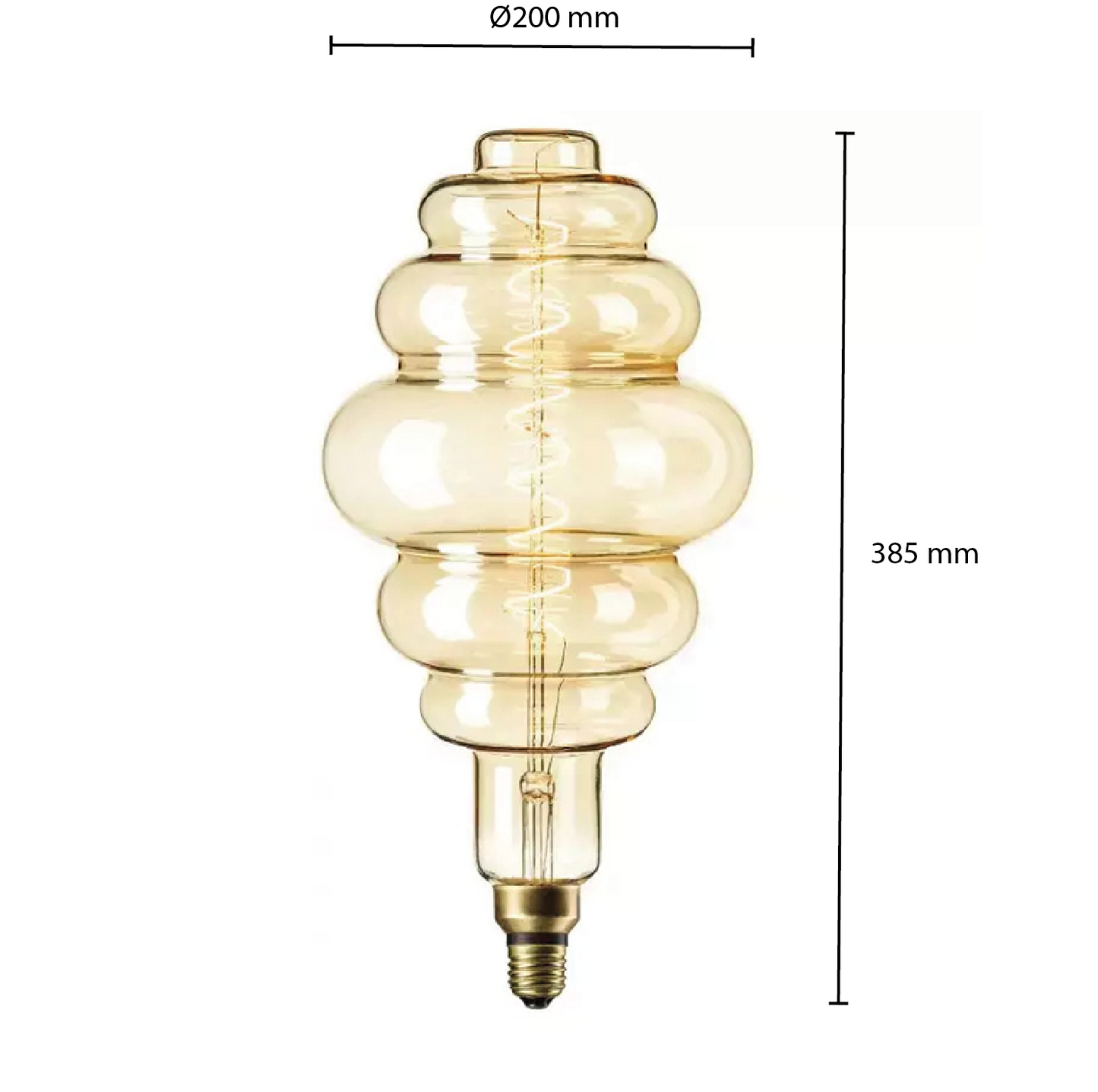 Żarówka LED E27 ściemniana bursztynowa 6W MDRLED®