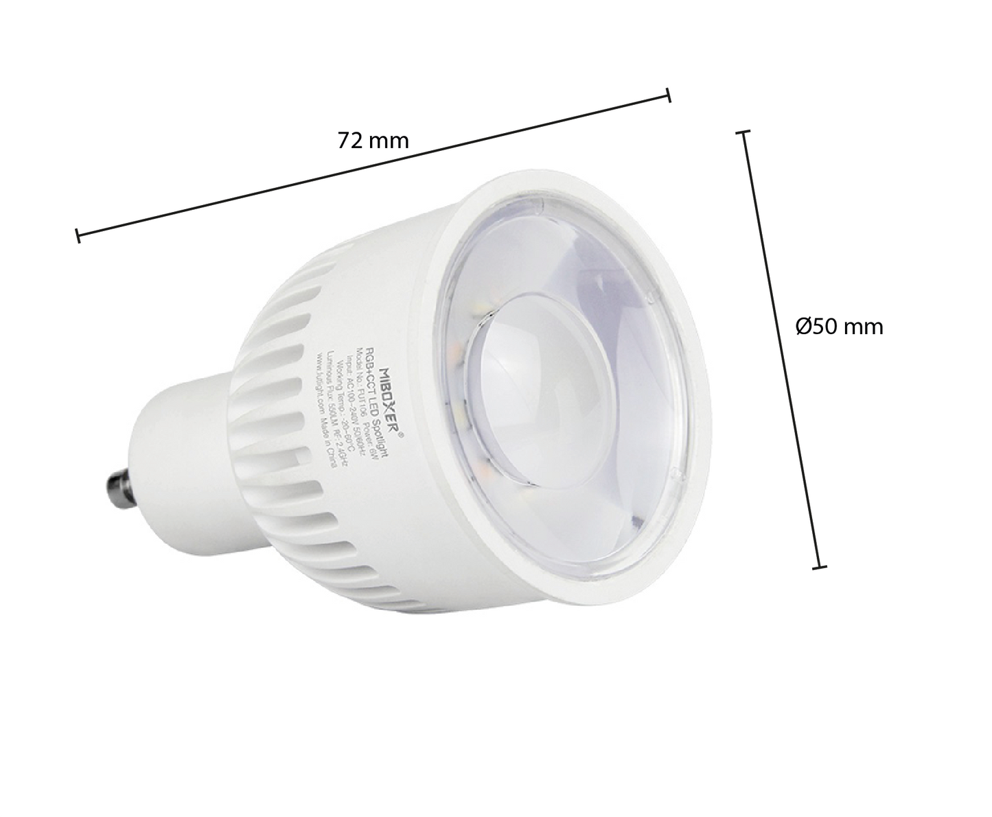 MI-LIGHT GU10 SPOT RGB+CCT 6W MDRLED®