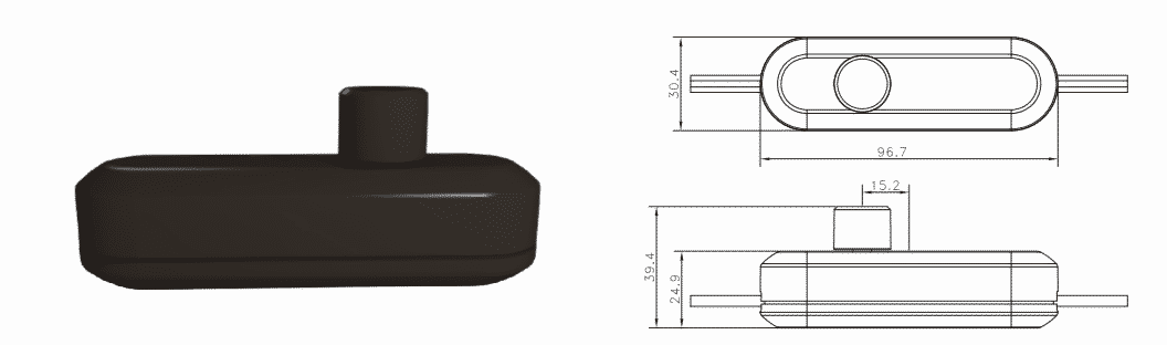 LED SNOERDIMMER ZWART 0-50WMDRLED®