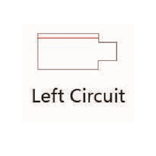 Stromanschluss links für 3-Phasen-Schienensystem – Schwarz. MDRLED