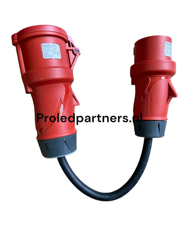 Verloopkabel 400V CEE 16A Stekker naar CEE 32A Koppeling Proledpartners®