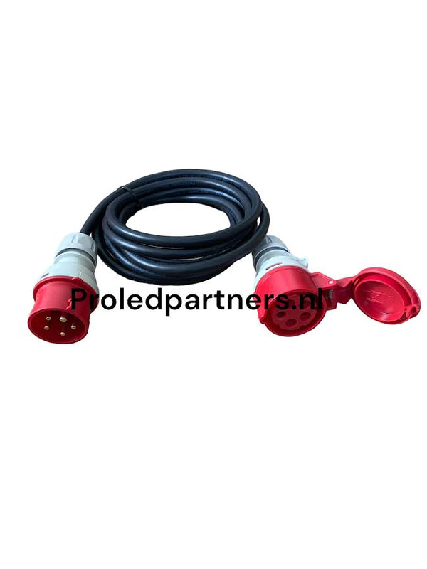 CEE-verlengkabel 5x1,5mm², 16 A, 5 polig, 400V, 6h, zwart  5-10-20 meter MDRLED®