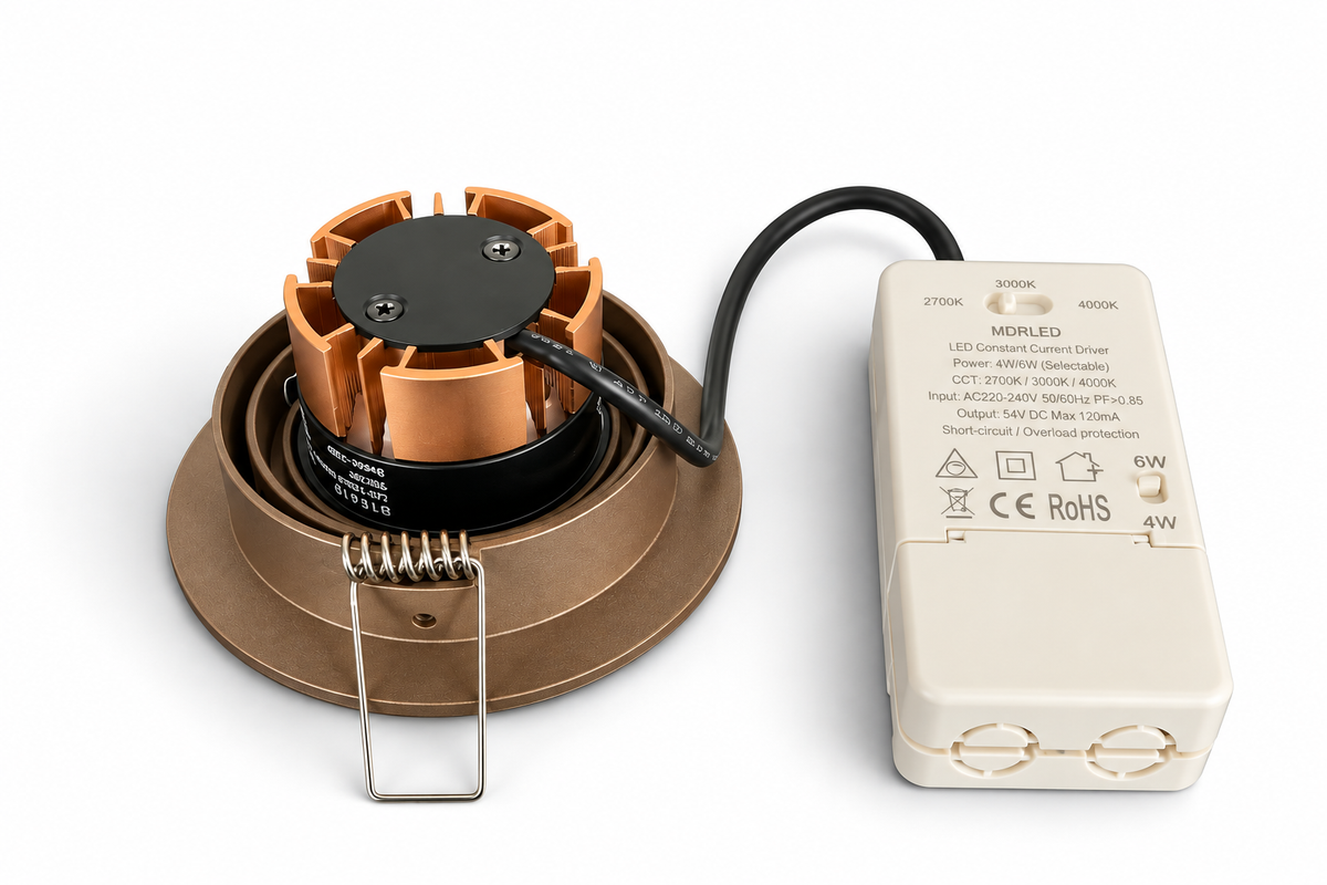 LED Inbouwspot Donkerbrons 4/6W CCT | CRI >98