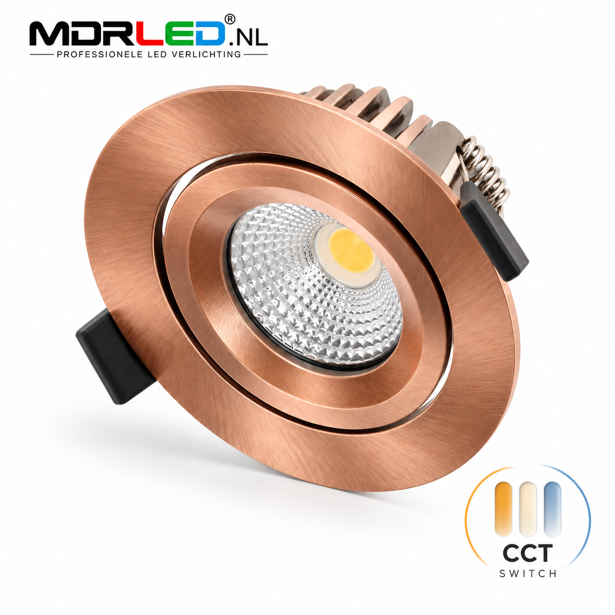 MDRLED® Slim-Fit LED Inbouwspot 4/6W | CCT | Koper | Dimbaar