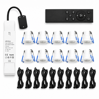 MDRLED® LED Inbouwspots 3W | 10 Stuks | 2700K | IP65