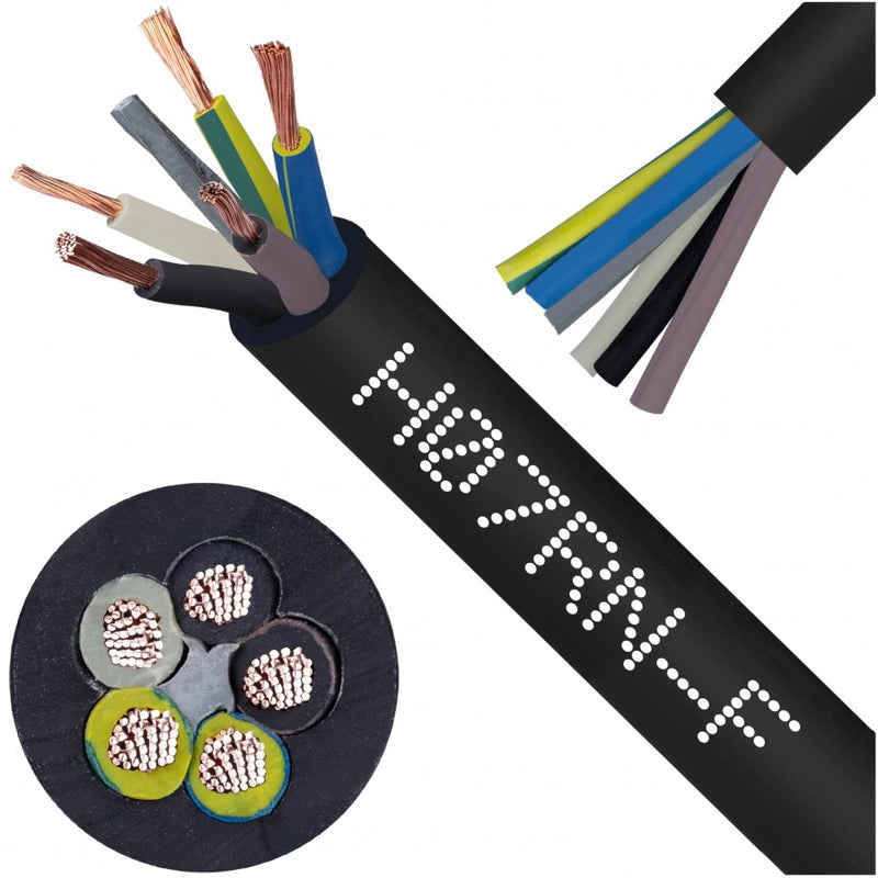 Rubber kabel Type H07RN-F (neopreen)5 x 1,5 mm2 100 meter