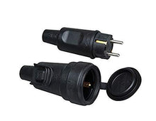 Kontraststecker und Steckerset - mit geerdetem Gummi schwarz MDRLED®