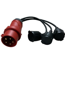 32A Cee Stromstecker auf 3x 230V mit H07 RN-F Neoprenkabel - MDR LED®