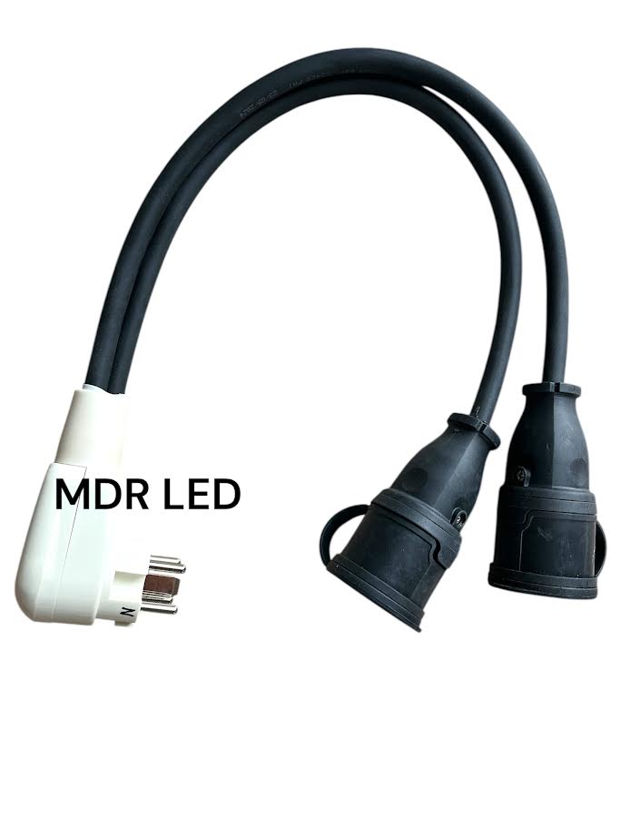 25A Perilex Stekker Verloop naar 2x 230V (3x2,5mm²)