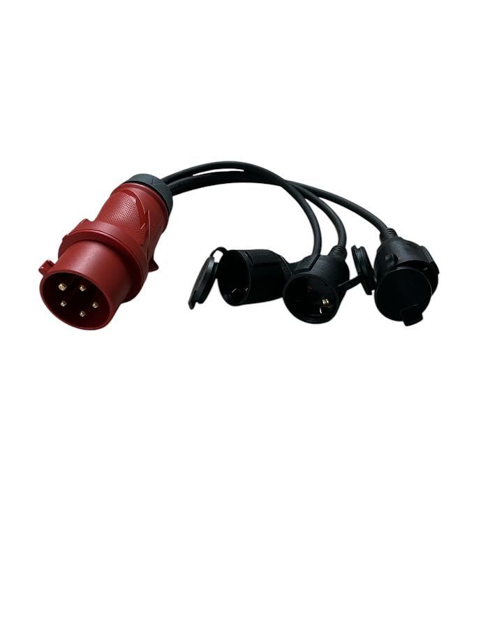 32A Cee Stromstecker auf 3x 230V mit H07 RN-F Neoprenkabel - MDR LED®