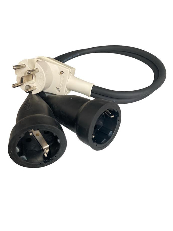 Perilex r verloopsnoer 4 M  naar 2x contra 1 fase 16A 230V   IP44 MDR LED®