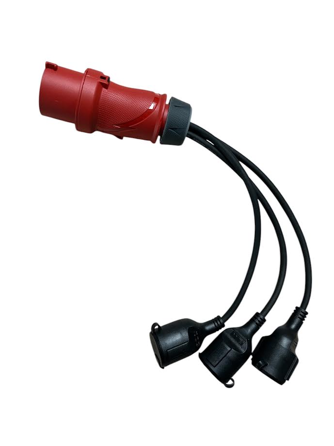 32A Cee Stromstecker auf 3x 230V mit H07 RN-F Neoprenkabel - MDR LED®