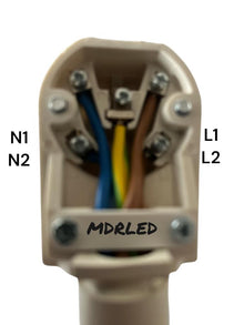 Adapter wtyczki Perilex do 2x230V przez 2 fazy Rozproszona dioda LED MDR®