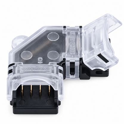 Hippo-M LED RGB-strip met 4-pins connector in L-vorm voor 10 mm IP54/65 10 stuks.