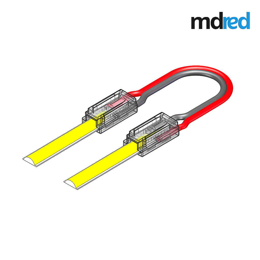 LEDstrip Connector 15cm | 5mm | Single Color | COB/SMD | IP20 | Per 10 Stuks MDRLED®