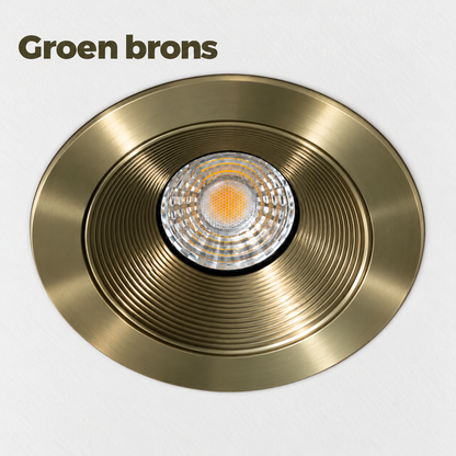 LED Inbouwspot Aurora Premium Messing Goud 6/8W CCT – CRI >98 – IP55 – Dimbaar