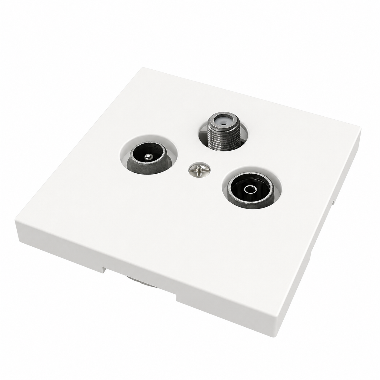 Antennedoos TV/FM/SAT Wit/Zwart | Complete Set