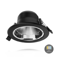 LED DOWNLIGHT | Aurora| CCT-SWITCH | Ø90 | 9W | ZWART