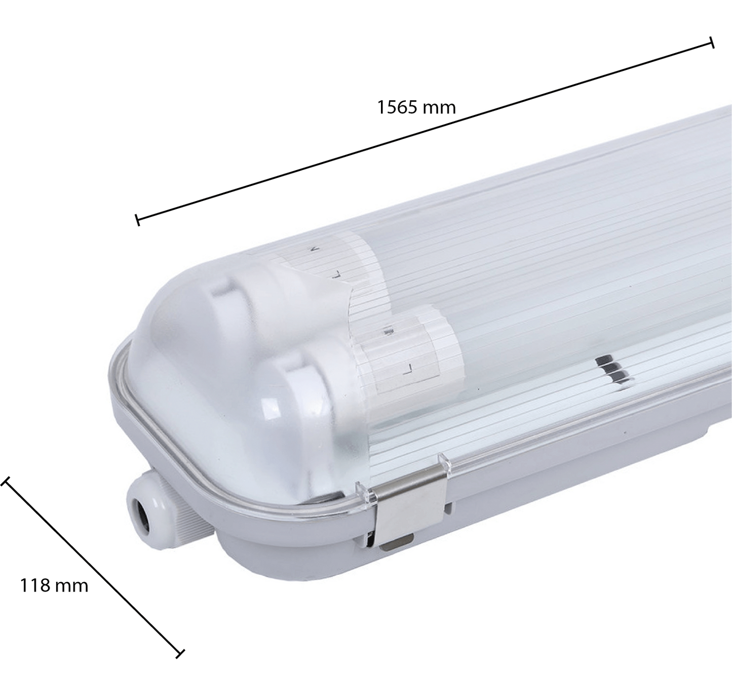 IP65 Armatuur 150 cm – 2x T8 LED Buis – Doorvoerbaar – 5 Jaar Garantie