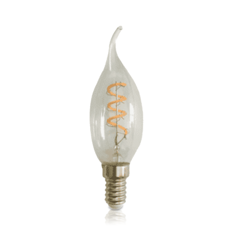 LED FILAMENT  E14  LED KAARSLAMP  TIP  DIMBAAR  CLEAR  2W