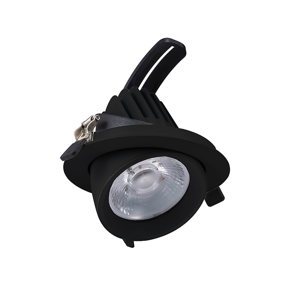 LED DOWNLIGHT  KANTELBAAR  ZWART  CCT  Ø145  30W MDRLED®