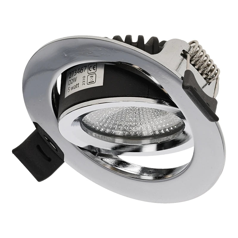 LED INBOUWSPOT SLIM-FIT  5W  DIM2WARM  CHROME MDRLED®