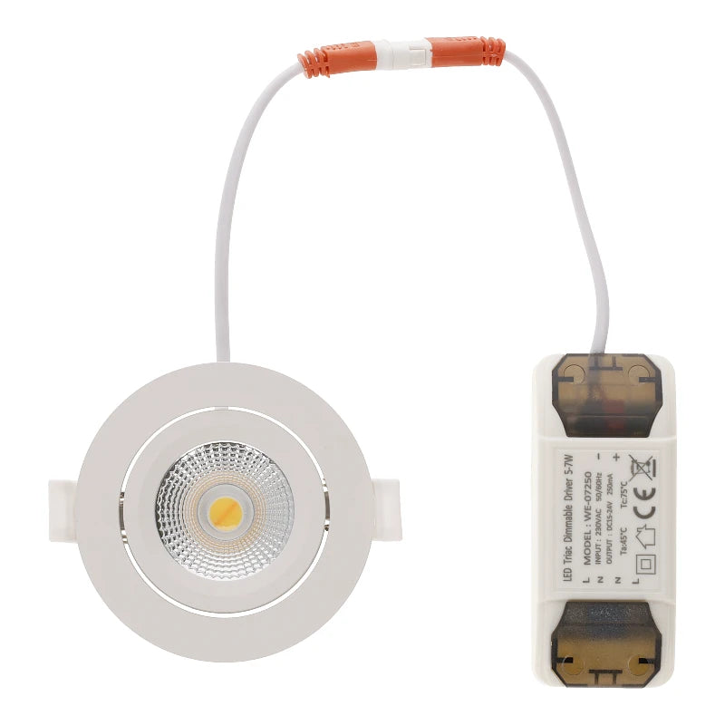 SLIM-FIT 5W Dim to Warm PRO Einbaustrahler in Weiß MDRLED®