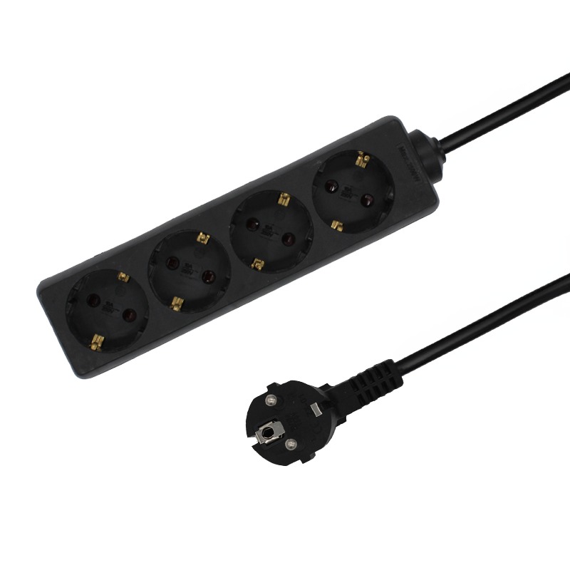 4-FACH TISCHSTECKDOSE 5M SCHWARZ MDRLED®