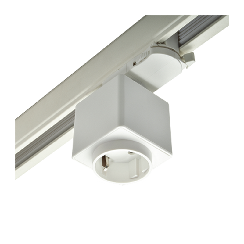 3-FASE RAIL SYSTEEM  STOPCONTACT WIT ZWART MDR LED®