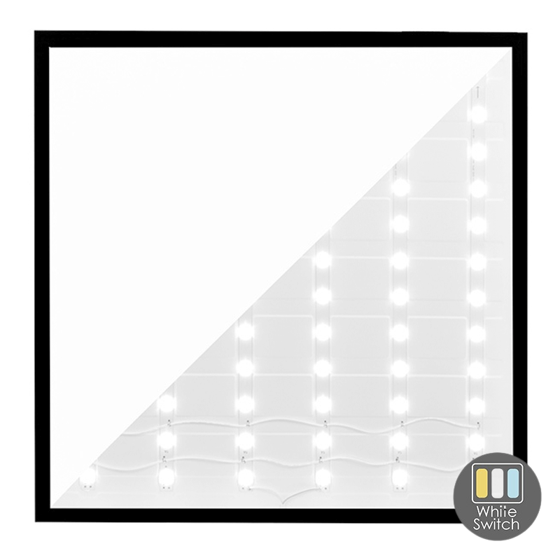 PROLEDPARTNERS BACK-LIT PANEEL  60X60  30W  ZWART  WHITE SWITCH 3000K, 4000K, 5000K