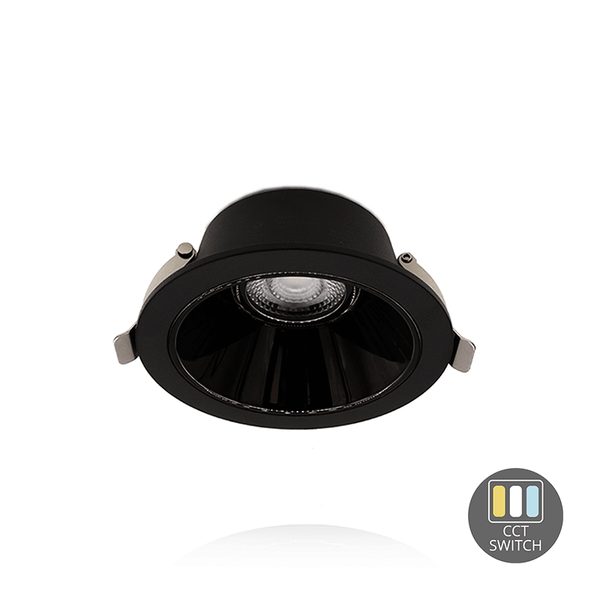 LED DOWNLIGHT  CCT-SWITCH  Ø75MM  7W  ZWART MDRLED®