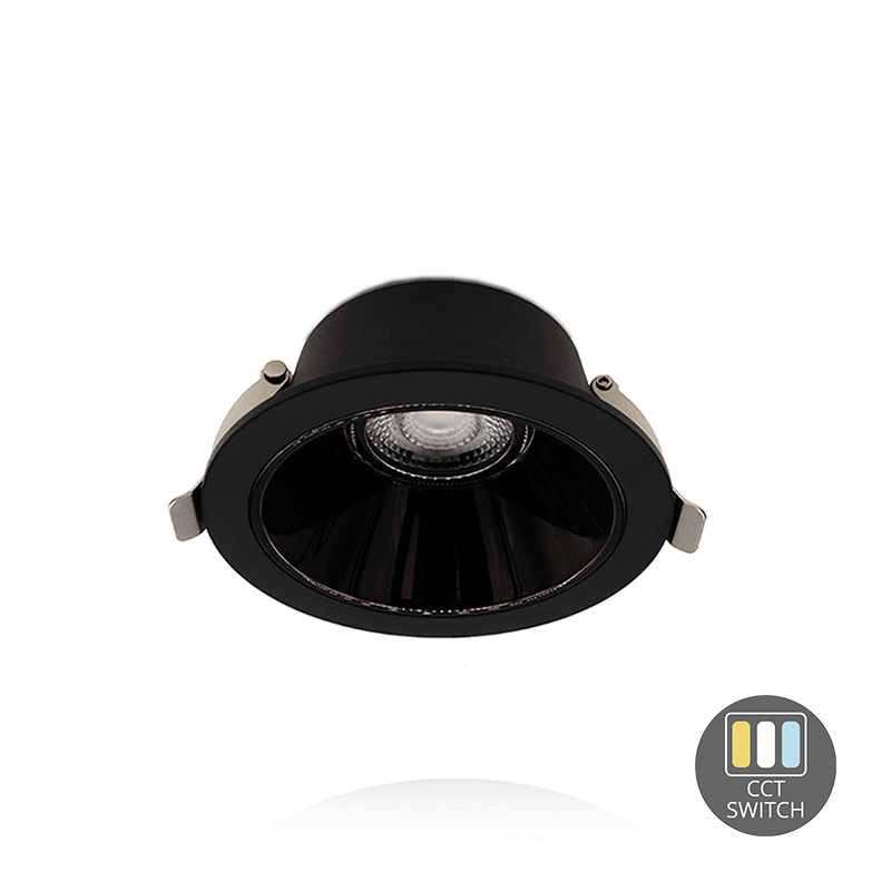 LED DOWNLIGHT  CCT-SWITCH  Ø75MM  7W  ZWART