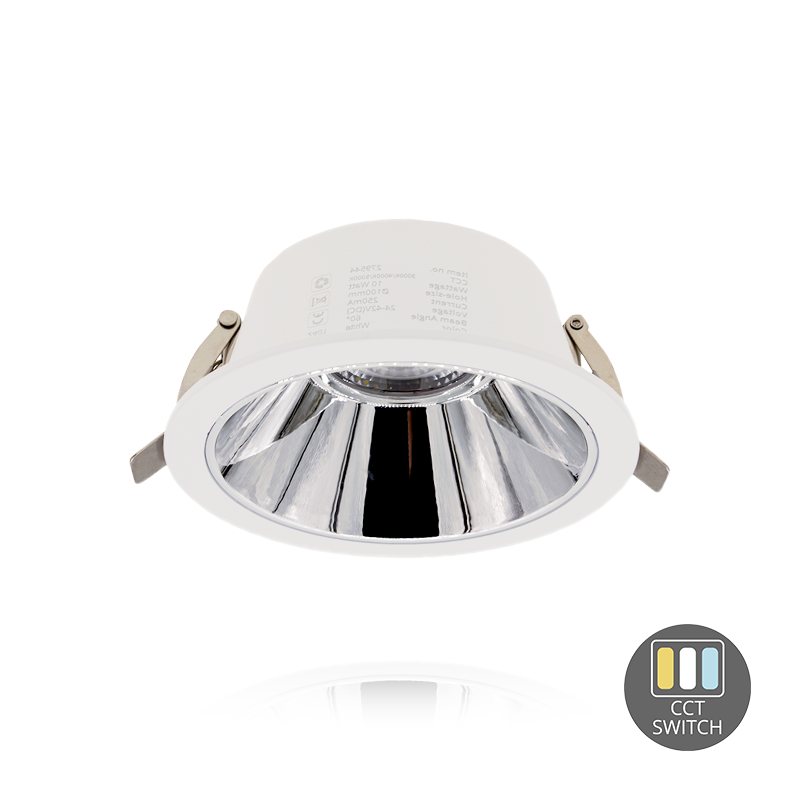 LED DOWNLIGHT CCT-SWITCH Ø100MM 10W WIT MDRLED®