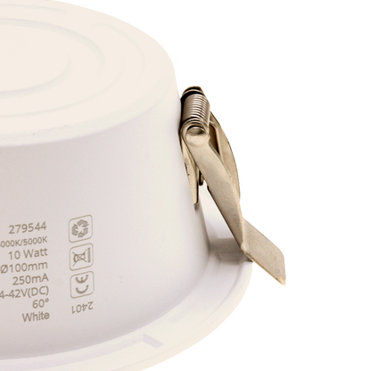 Oprawa sufitowa LED CCT-SWITCH Ø100MM 10W BIAŁA MDRLED®
