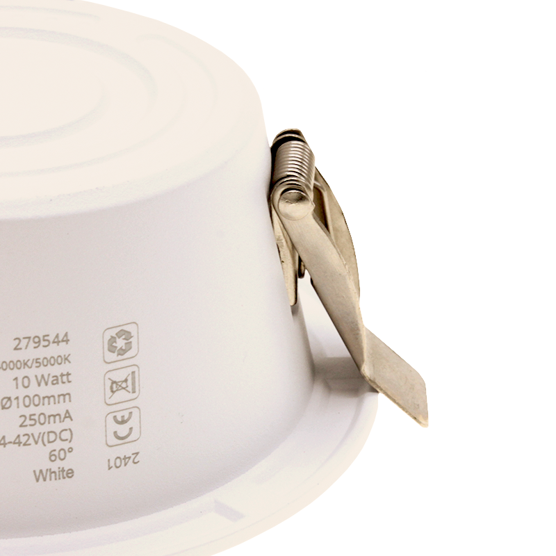 LED DOWNLIGHT  KERBER  CCT-SWITCH  Ø100MM  10W  WIT